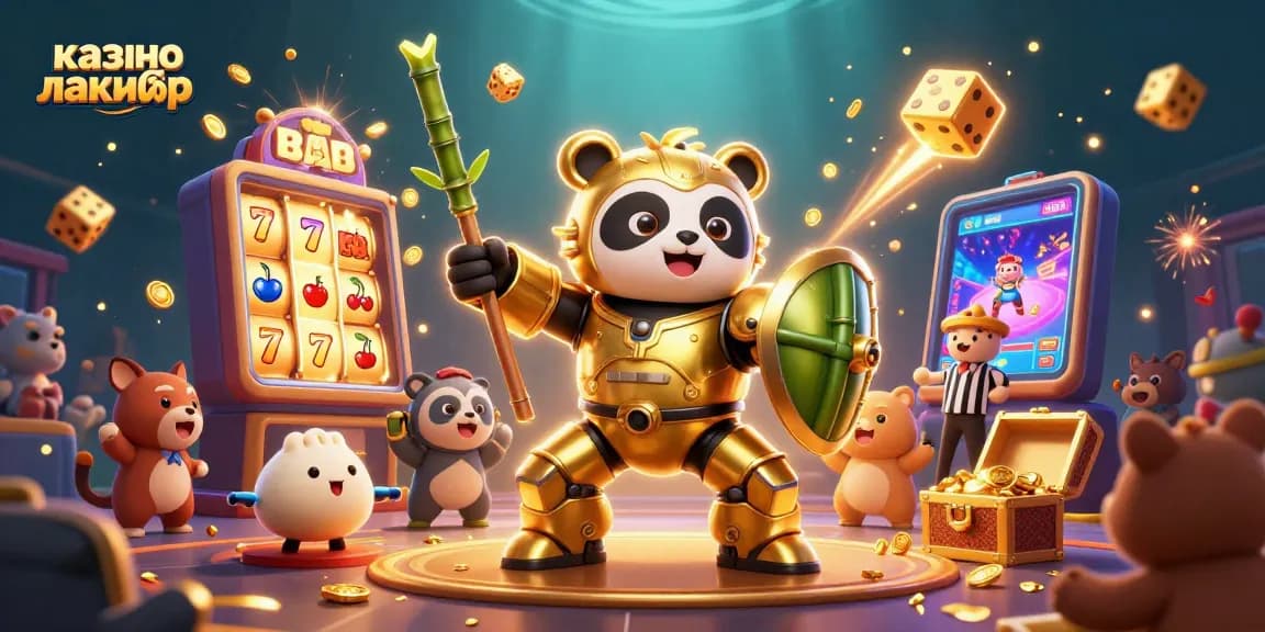 Experience excitement at казино лакибир with a dynamic jackpot scene featuring enchanting characters and symbols.
