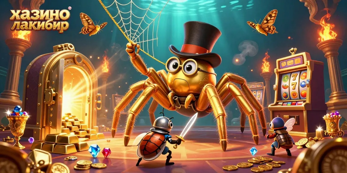 Win big at казино лакибир with vibrant 3D illustration of a casino scene featuring colorful characters.