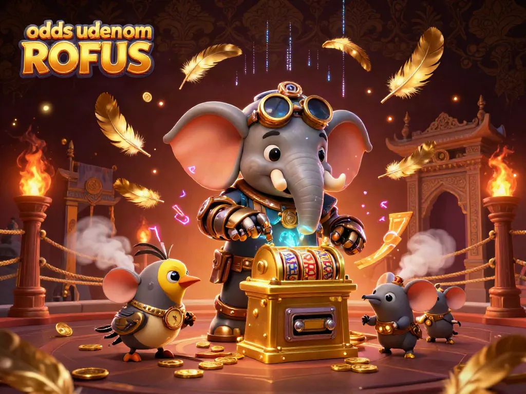 Experience the thrill of betting with odds uden om ROFUS and engaging casino elements in this dynamic 3D scene.
