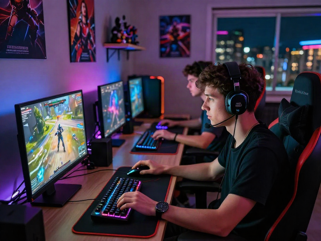 Engaging online gaming moment showcasing rokok 88-themed gaming setup with active players.