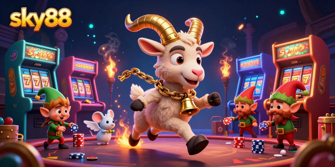 Experience the thrilling atmosphere of sky88 casino, featuring vibrant visuals of characters and dynamic game elements.
