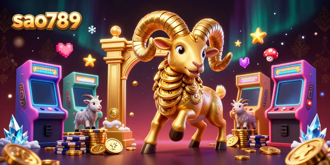 Engage in dynamic gaming action at sao789 with the majestic ram and vibrant casino elements.
