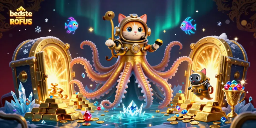 Play at bedste casino uden ROFUS with colorful treasures capturing a vibrant gaming experience.
