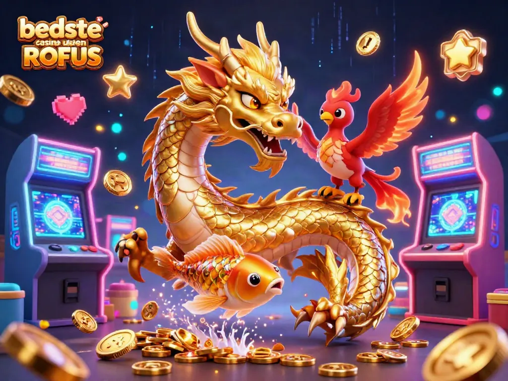 Experience thrilling action at bedste casino uden ROFUS with vibrant 3D characters and game elements.