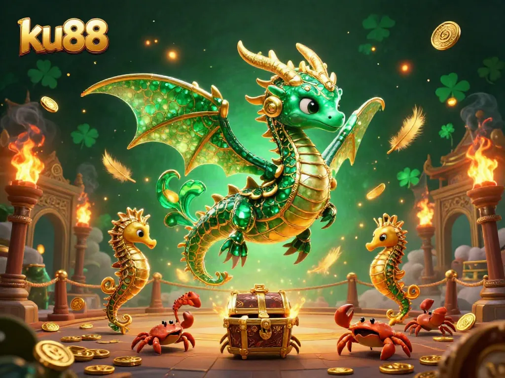 Engage with ku88's vibrant gaming experience featuring majestic sea creatures and casino elements.