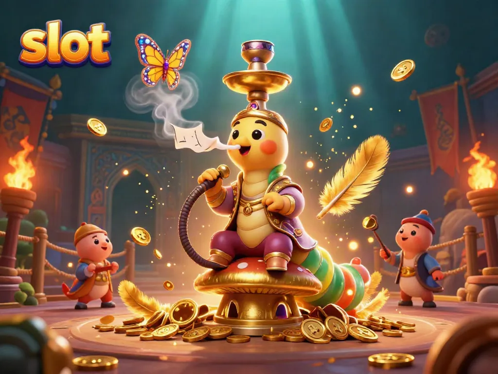 Engage with thrilling slot games in a vibrant casino scene featuring golden coins and colorful themes.